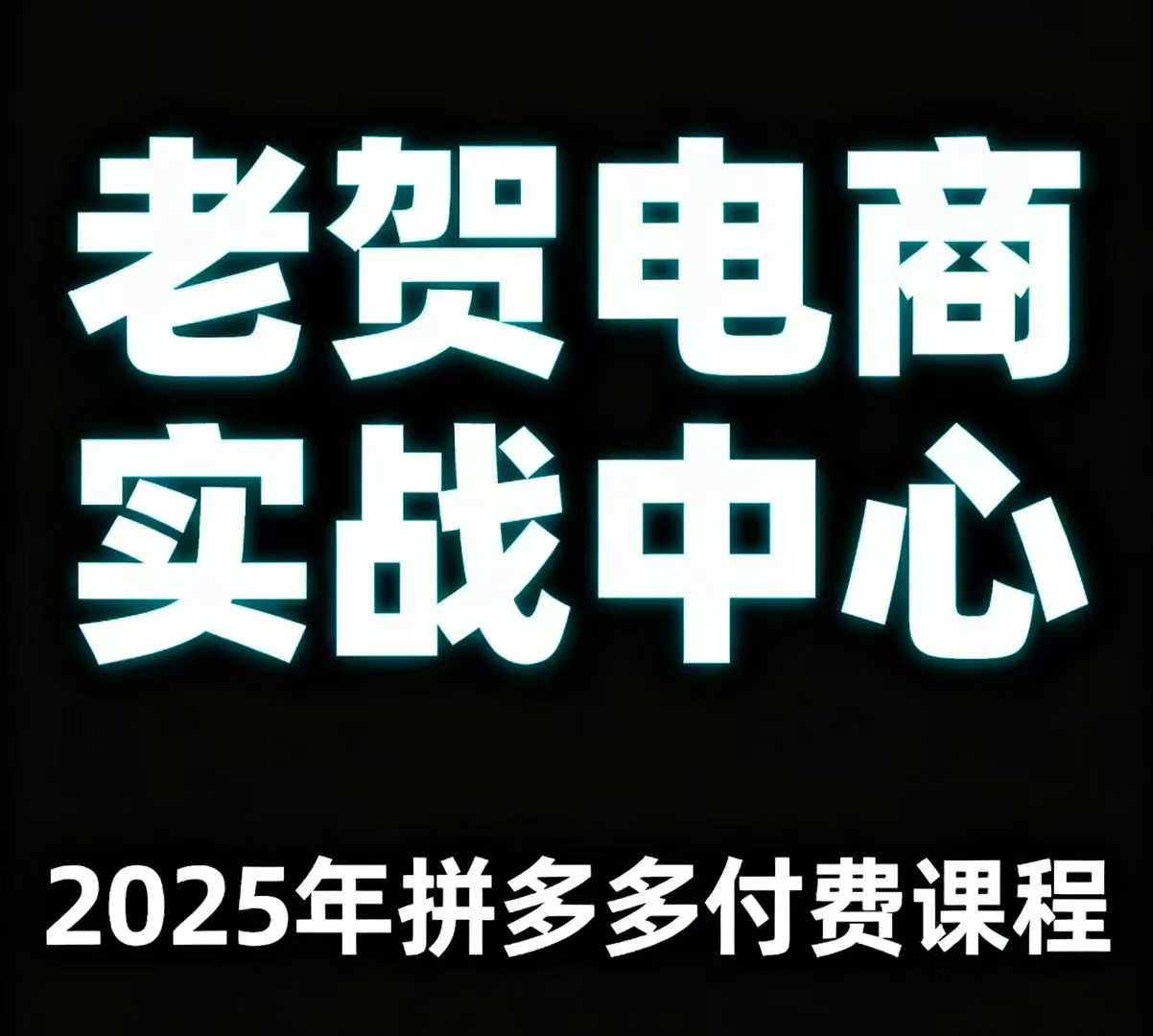 老贺电商2025年拼多多付费课程，用通俗易懂的方法告诉你多多怎么玩_就是爱分享