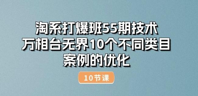 淘系打爆班55期技术：万相台无界10个不同类目案例的优化(10节)_就是爱分享