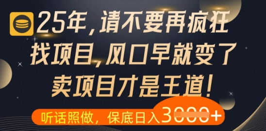 什么?25年你还在疯狂找项目做,醒醒吧,看完这些你全都懂了【揭秘】_就是爱分享