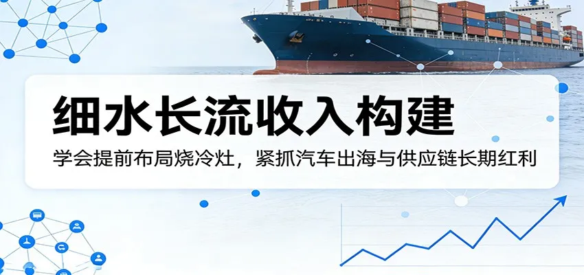 付费文章：细水长流收入构建，学会提前布局烧冷灶，紧抓汽车出海与供应链长期红利_就是爱分享