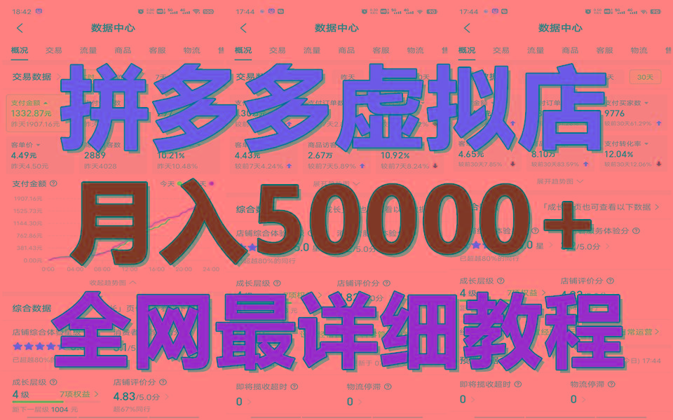 拼多多虚拟电商训练营月入50000+你也行，暴利稳定长久，副业首选_就是爱分享