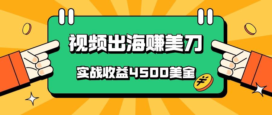 国内爆款视频出海赚美刀，实战收益4500美金，批量无脑搬运，无需经验直接上手_就是爱分享