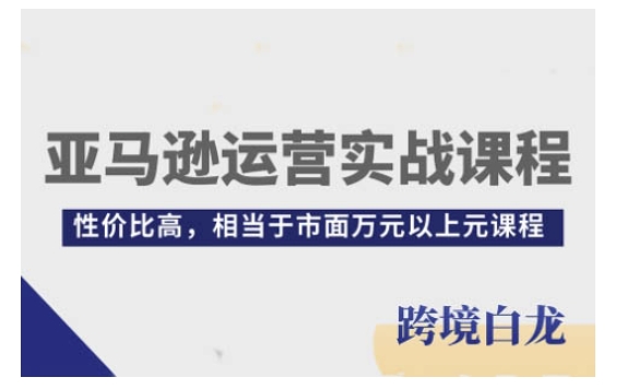 亚马逊运营实战课程,亚马逊从入门到精通,性价比高,相当于市面万元以上元课程_就是爱分享