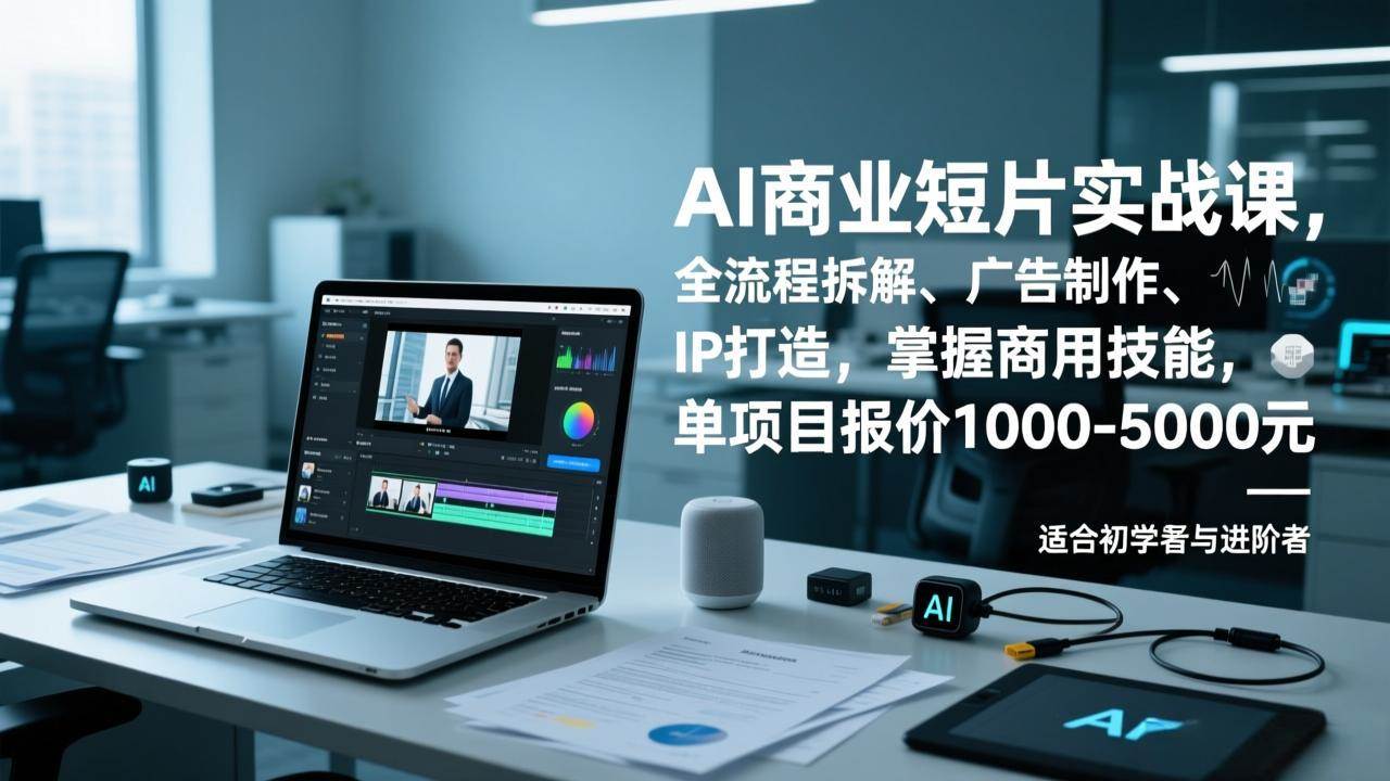 (17050期)AI商业短片实战课,全流程拆解、广告制作、IP打造,掌握商用技能,单项目报价1000-5000元_就是爱分享