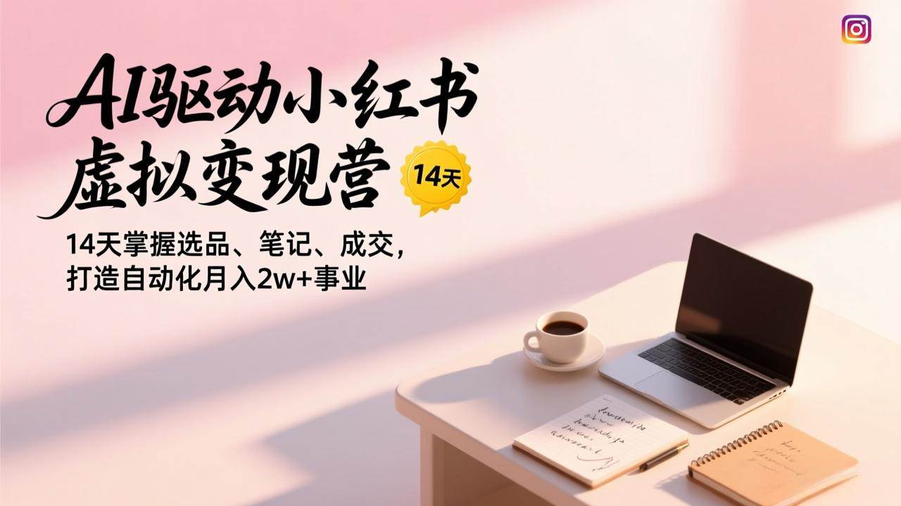 (17204期)AI驱动小红书虚拟变现营,14天掌握选品、笔记、成交,打造自动化月入2w+事业_就是爱分享