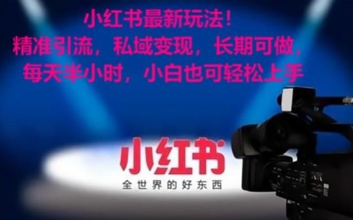 小红书最新玩法！精准引流，私域变现，长期可做，每天半小时，小白也可轻松上手_就是爱分享