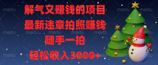 解气又挣钱的项目，最新违章拍照挣钱，随手一拍，轻松收入数张【揭秘】_就是爱分享