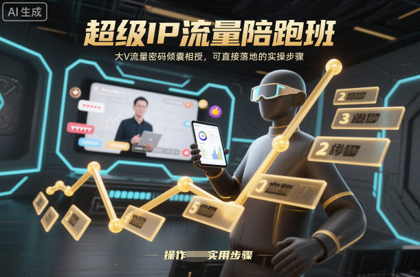 超级IP流量陪跑班，大V流量密码倾囊相授，可直接落地的实操步骤_就是爱分享