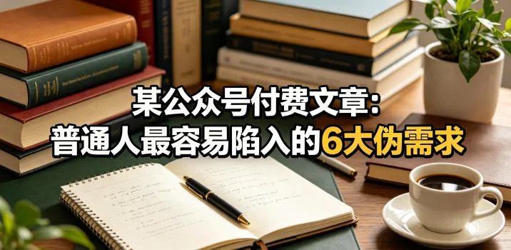某公众号付费文章：普通人最容易陷入的6大伪需求_一起云网创