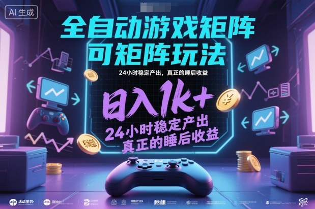 全自动游戏掘金,可矩阵操作,日入1k+,24小时稳定产出,真正的睡后收益【揭秘】 全自动游戏掘金,可矩阵操作,日入1k+,24小时稳定产出,真正的睡后收益【揭秘】