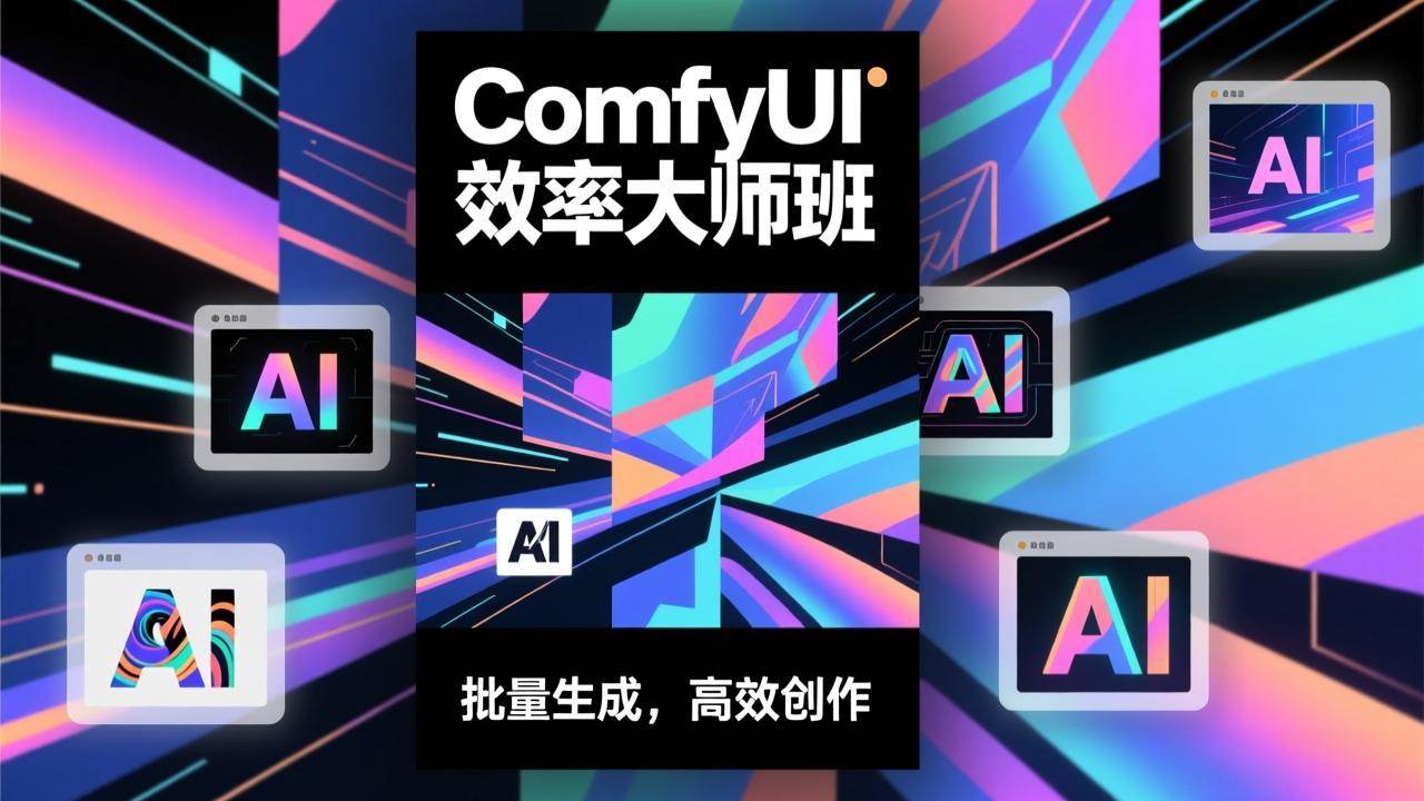 （17107期）ComfyUI效率大师班：工作流搭建，批量生成，将个人AI出图效率提升5-10倍，月接单收入1-3万_就是爱分享