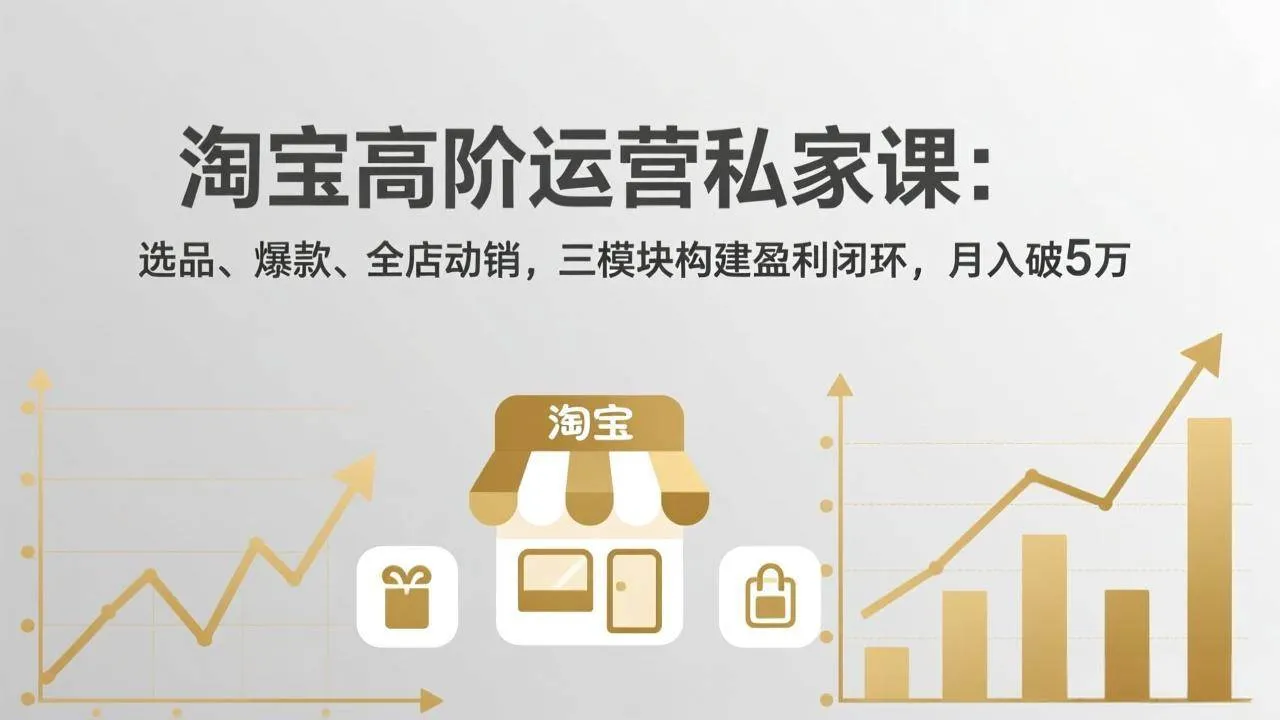 (17904期)淘宝高阶运营私家课(更新26年4月):选品、爆款、全店动销,三模块构建盈利闭环,月入破5万 (17904期)淘宝高阶运营私家课(更新26年4月):选品、爆款、全店动销,三模块构建盈利闭环,月入破5万