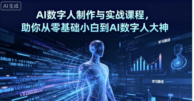 AI数字人制作与实战课程，助你从零基础小白到AI数字人大神_就是爱分享