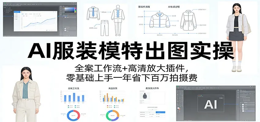 AI服装模特出图实操：全案工作流+ 高清放大插件，零基础上手一年省下百万拍摄费_就是爱分享