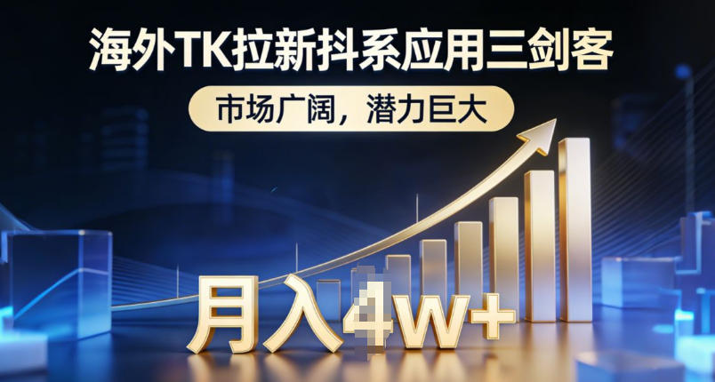 海外TK拉新抖系应用三剑客,市场广阔,潜力巨大,月入1w+_就是爱分享