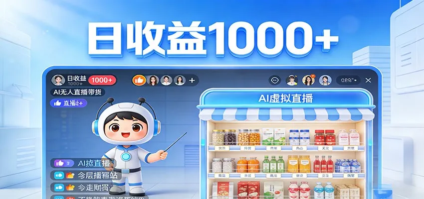 不用露脸不用说话，24小时自动卖货赚钱，全天自动直播，收益看得见_就是爱分享