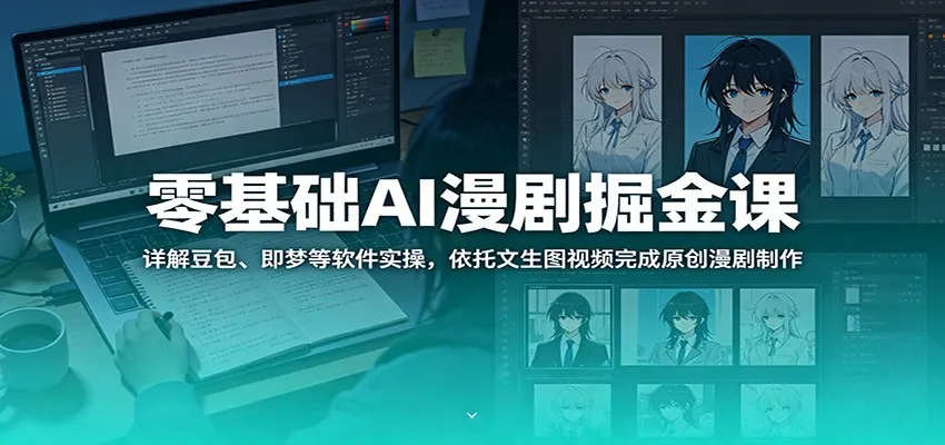 零基础AI漫剧掘金课:详解豆包、即梦等软件实操,依托文生图视频完成原创漫剧制作_一起云网创