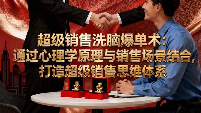 （16370期）超级销售洗脑爆单术：通过心理学原理与销售场景结合,打造超级销售思维体系_就是爱分享