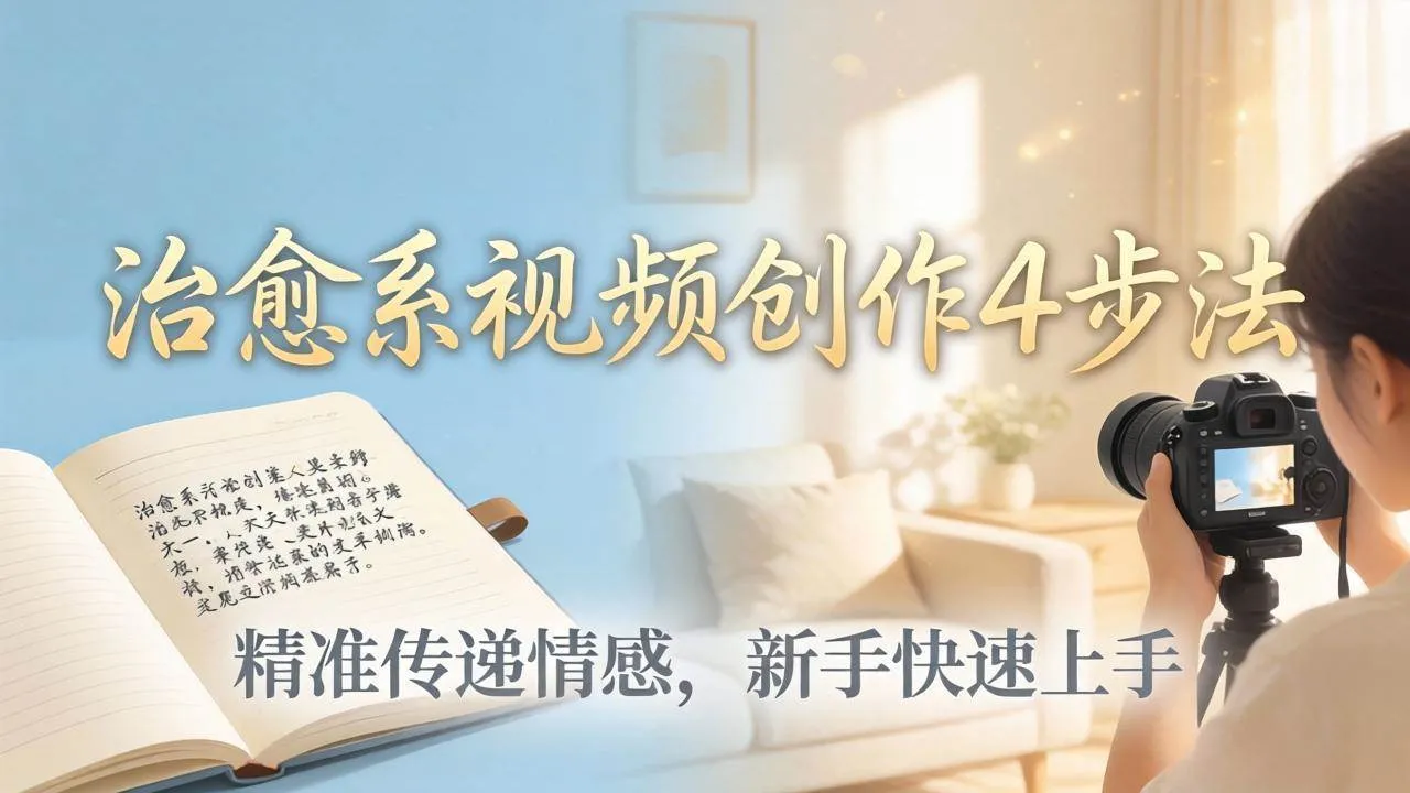 （18165期）治愈系视频创作4步法：从文案打磨到画面呈现，精准传递情感，新手快速上手出优质内容_就是爱分享