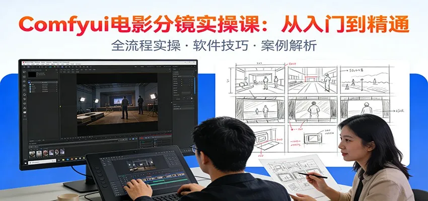 ComfyUI电影分镜实操课:分镜一致性,全流程AI视频制作,零基础也能做专业分镜_就是爱分享