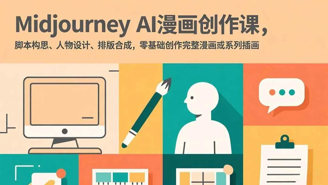 (17299期)Midjourney AI漫画创作课,脚本构思、人物设计、排版合成,零基础创作完整漫画或系列插画_就是爱分享