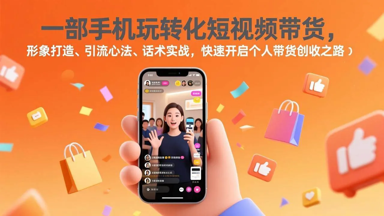 (17356期)一部手机玩转化短视频带货,形象打造、引流心法、话术实战,快速开启个人带货创收之路_就是爱分享