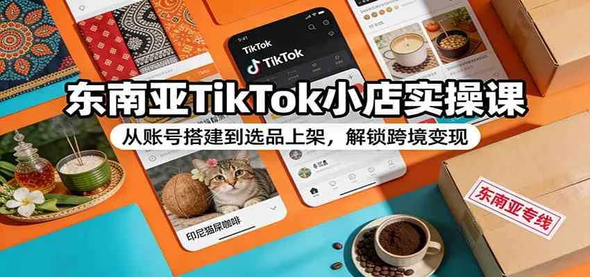东南亚TikTok小店实操课：从账号搭建到选品上架，解锁跨境变现_就是爱分享