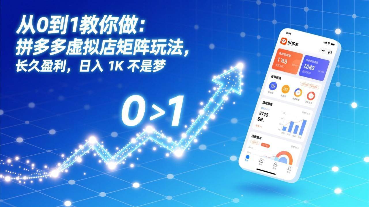 （17205期）从0到1教你做：拼多多虚拟店矩阵玩法，长久盈利，日入 1K 不是梦_就是爱分享