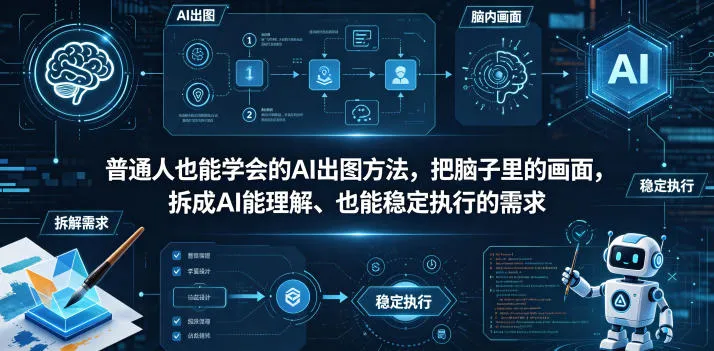 普通⼈也能学会的AI出图⽅法，把脑子里的画面，拆成AI能理解、也能稳定执行的需求【文档】_就是爱分享