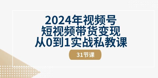 2024年视频号短视频带货变现从0到1实战私教课(30节视频课)_就是爱分享