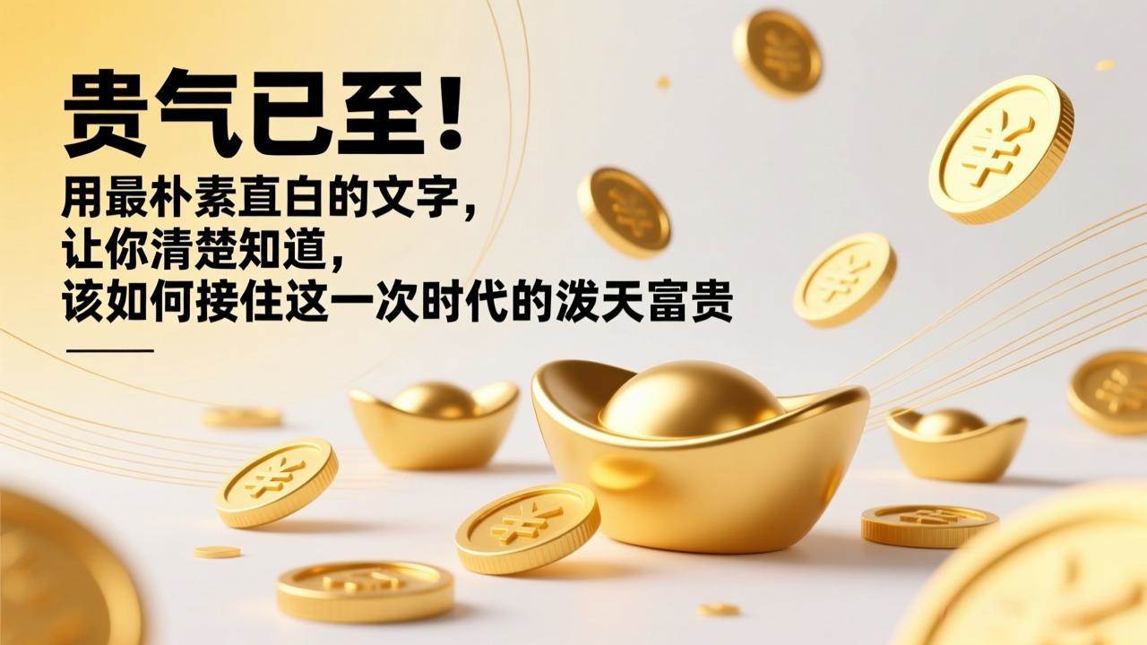 （17049期）付费文章：贵气已至！用最朴素直白的文字，让你清楚知道，该如何接住这一次时代的泼天富贵_就是爱分享