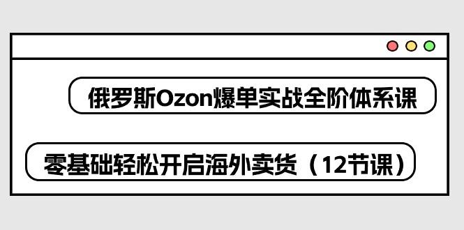 俄罗斯 Ozon-爆单实战全阶体系课，零基础轻松开启海外卖货(12节课_就是爱分享