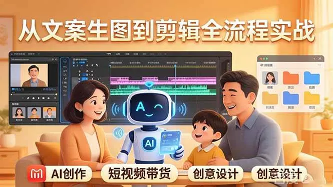 (17916期)原创 AI 剧情短视频带货:AI+家庭剧情+带货广告,从文案生图到剪辑全流程实战_就是爱分享