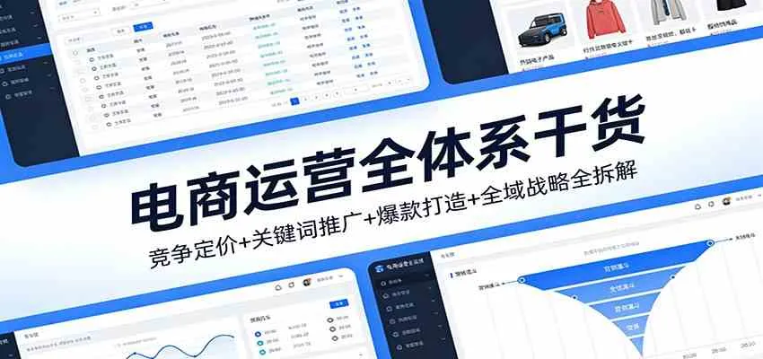 电商运营全体系干货，竞争定价+关键词推广+爆款打造+全域战略全拆解_就是爱分享