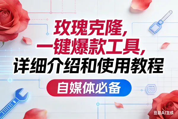 (17475期)玫瑰克隆,一键爆款工具详细介绍和使用教程,自媒体必备_就是爱分享