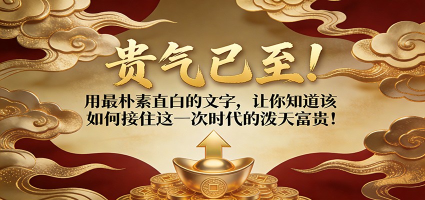 付费文章:贵气已至!用最朴素直白的文字,让你知道该如何接住这一次时代的泼天富贵!_就是爱分享