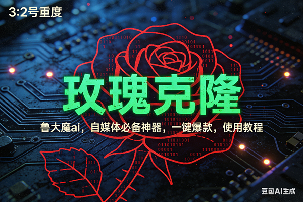 （17206期）玫瑰克隆神器，ai鲁大魔，自媒体必备工具，一键爆款神器，详细教程。_就是爱分享