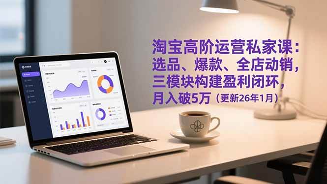 （17016期）淘宝高阶运营私家课：选品、爆款、全店动销，三模块构建盈利闭环，月入破5万（更新26年1月）_就是爱分享