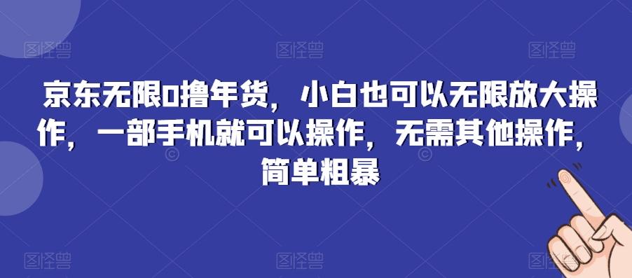 京东无限0撸年货，小白也可以无限放大操作，一部手机就可以操作，无需其他操作，简单粗暴_就是爱分享