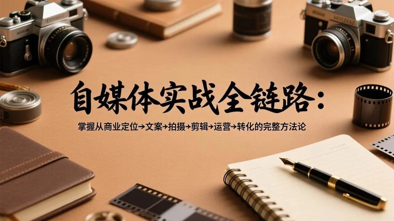 （17586期）自媒体实战全链路：掌握从商业定位→文案→拍摄→剪辑→运营→转化的完整方法论_就是爱分享