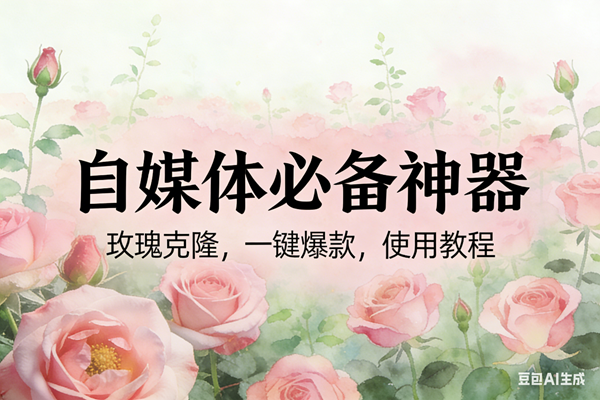 （17115期）玫瑰克隆神器，ai鲁大魔，自媒体必备工具，一键爆款神器，详细教程_就是爱分享