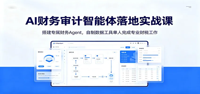 AI财务审计智能体落地实战课：搭建专属财务Agent，自制数据工具单人完成专业财税工作_一起云网创