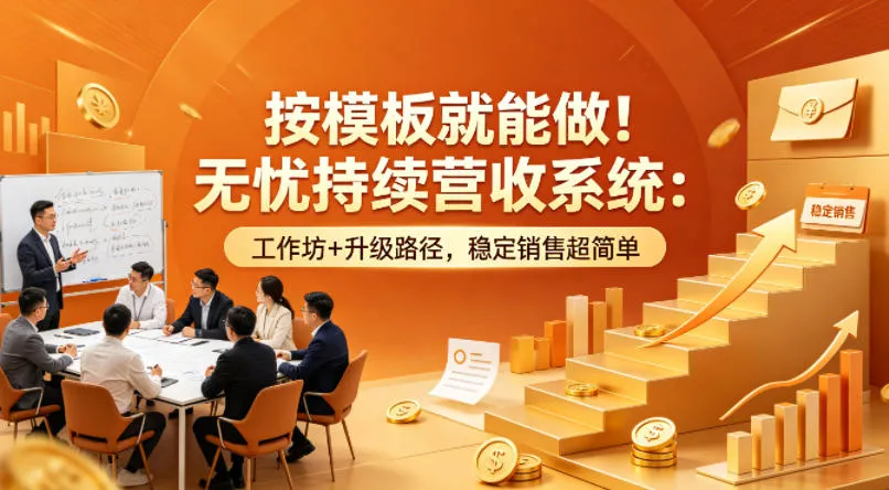 按模板就能做！无忧持续营收系统：工作坊+升级路径，稳定销售超简单【原创双语字幕】_就是爱分享