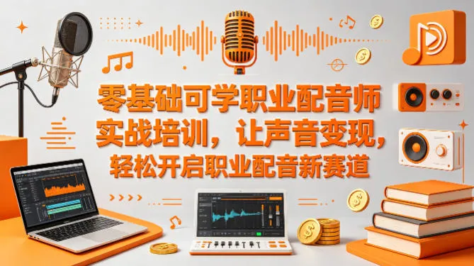 零基础可学职业配音师实战培训，让声音变现，轻松开启职业配音新赛道_就是爱分享