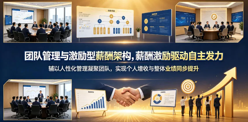 团队管理与激励型薪酬架构，薪酬激励驱动自主发力，辅以人性化管理凝聚团队，实现个人增收与整体业绩同步提升_一起云网创