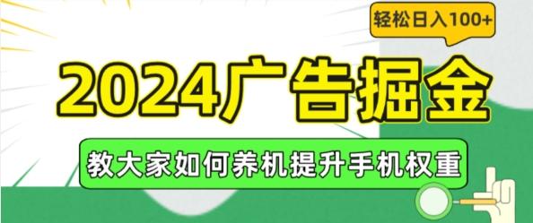 2024广告掘金，教大家如何养机提升手机权重，轻松日入100+【揭秘】_就是爱分享