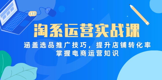 淘系运营实战课,涵盖选品推广技巧,提升店铺转化率,掌握电商运营知识_就是爱分享