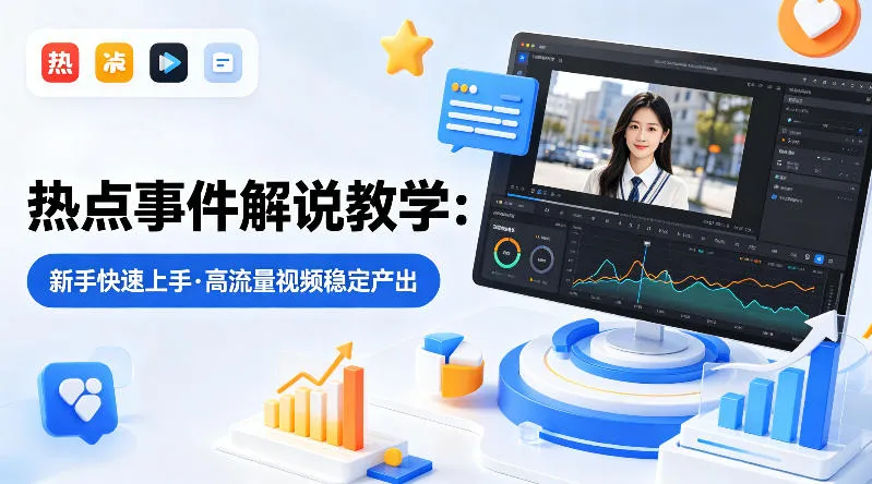 某大V的热点事件解说教学,新手也能快速上手,稳定产出高流量解说视频_就是爱分享