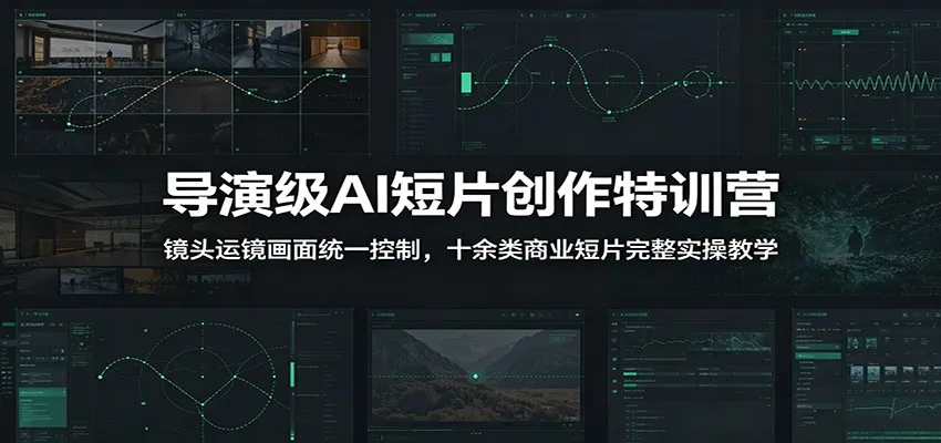 导演级AI短片创作特训营：镜头运镜画面统一控制，十余类商业短片完整实操教学（更新）_一起云网创
