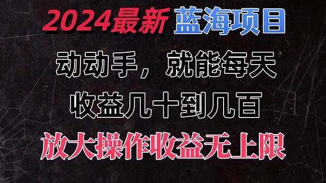 有手就行的2024全新蓝海项目，每天1小时收益几十到几百，可放大操作收..._就是爱分享